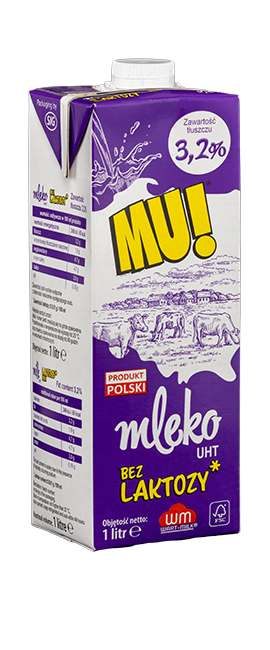 MU! UHT lactose-free milk 3.2%